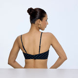 Midnight Black Polka Dot Blouse