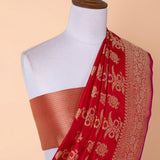 Handwoven Red Silk Saree
