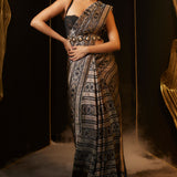 The I Do Saree Black