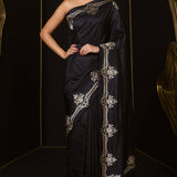 Goth Bride Saree Black
