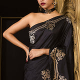 Goth Bride Saree Black