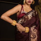 Only Yours Saree Garnet