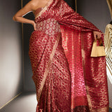 True Love Saree Maroon
