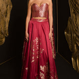Stay With Me Lehenga Maroon