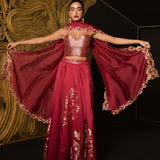 Stay With Me Lehenga Maroon