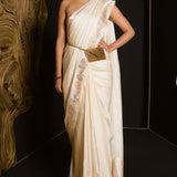 Ivory Promise Saree Off White
