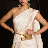 Ivory Promise Saree Off White