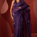 Midnight Kiss Saree Purple
