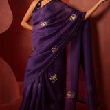 Midnight Kiss Saree Purple