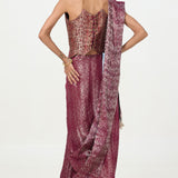 Ekaya Handwoven Magenta Tissue Saree