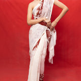 Handwoven Ivory Digital Print Saree