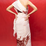 Handwoven Ivory Digital Print Saree