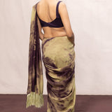 Green Ombre Multicolour Chiffon Saree