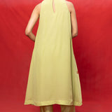 Handwoven Pistachio Embroidered Suit Set