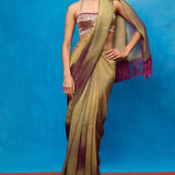 Purple Ombre Multicolour Chiffon Saree