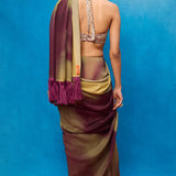 Purple Ombre Multicolour Chiffon Saree
