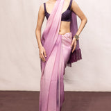 Purple & Pink Ombre Multicolour Chiffon Saree