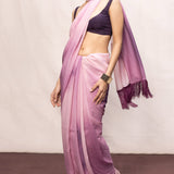 Purple & Pink Ombre Multicolour Chiffon Saree