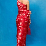 Handwoven Red Silk Bansari Saree