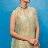 Handwoven Pistachio Silk Banarasi Suit Set
