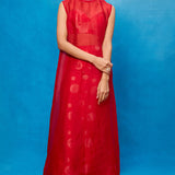Handwoven Red Silk Banarasi Suit Set