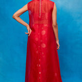Handwoven Red Silk Banarasi Suit Set