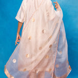 Handwoven Off-White Silk Banarasi Suit Set