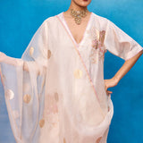 Handwoven Off-White Silk Banarasi Suit Set