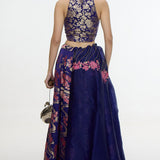 Handwoven Aubergine Cutwork Lehenga Set