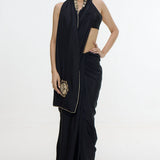 Handwoven Black Mashroo Silk Saree