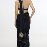 Handwoven Black Mashroo Silk Saree