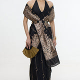 Handwoven Black Mashroo Silk Saree