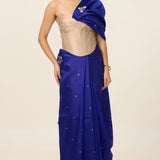Handwoven Indigo Blue Silk Saree