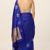 Handwoven Indigo Blue Silk Saree
