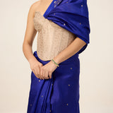 Handwoven Indigo Blue Silk Saree