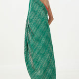 Ekaya Handwoven Bottle Green Tissue Saree