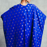 Handwoven Electric Blue Banarasi Kaftan