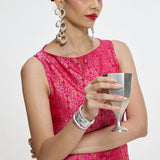 Handwoven Fuchsia Waistcoat Set