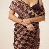 The Burgundy Gerum Saree