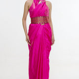 Handwoven Hot Pink Kadhwa Banarasi Saree