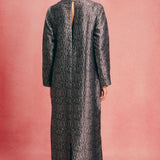 Handwoven Jet Black Banarasi Kaftan