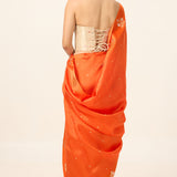 Handwoven Orange Silk Saree
