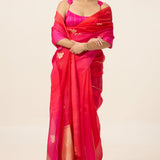 Handwoven Deep Pink Organza Saree