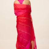 Handwoven Deep Pink Organza Saree
