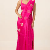 Handwoven Hot Pink Silk Saree
