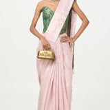 Handwoven Pink Tissue Saree
