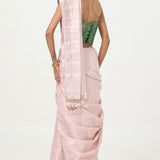 Handwoven Pink Tissue Saree