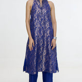 Handwoven Royal Blue Kurta Set
