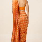 The Rust Orange Gerum Saree