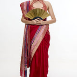 Handwoven Scarlet Red Saree